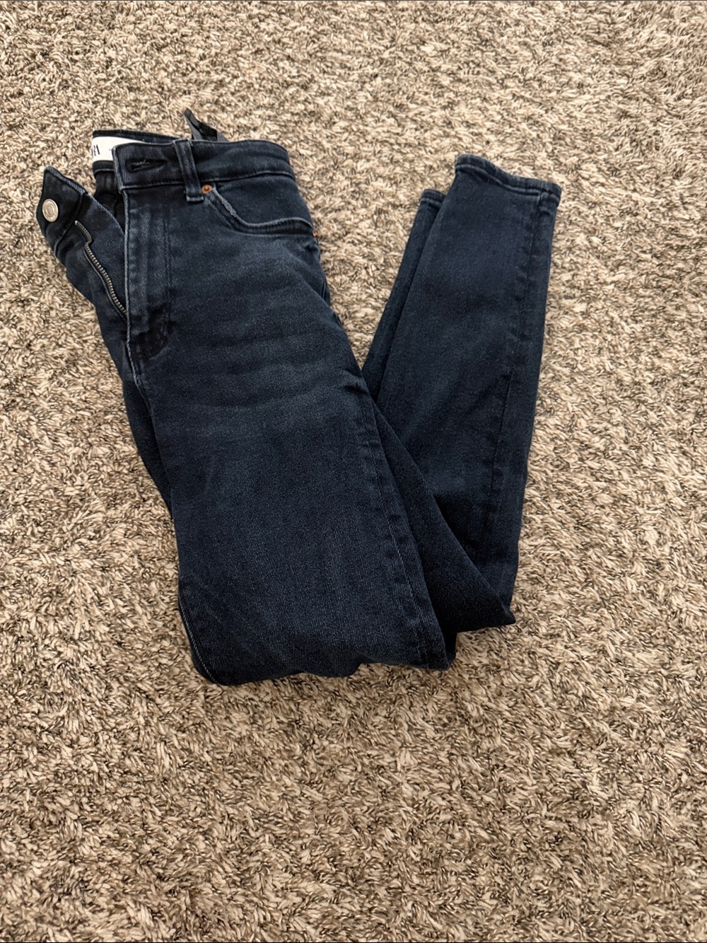 Zara Women's Skinny Jeans in Dark Blue